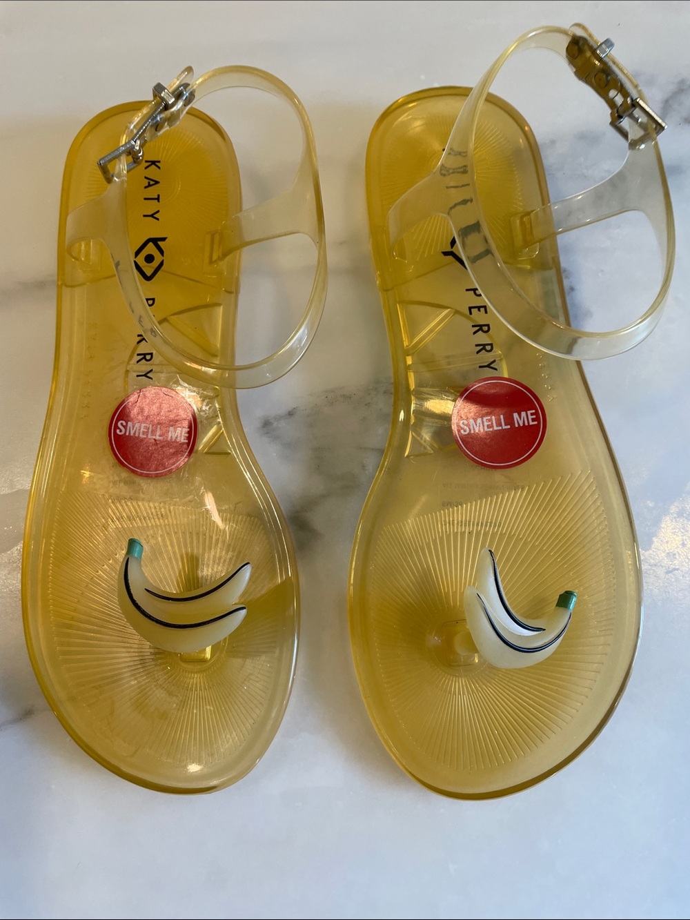 Katy Perry Geli Banana Sandal in Yellow Golden Harvest, Size 6